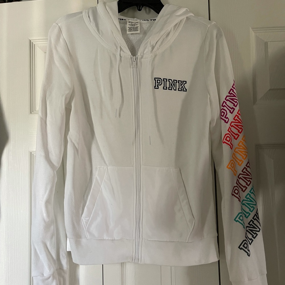 Pink Victoria Secret sweatshirt jacket
